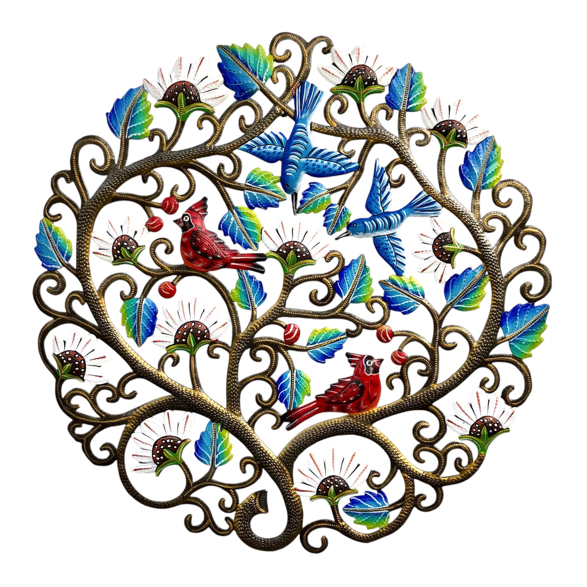 Derat- Blue & Red Bird Flower Plant