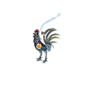 Black Rooster Ornament