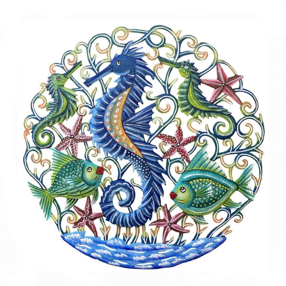 Large Seahorse & Fish