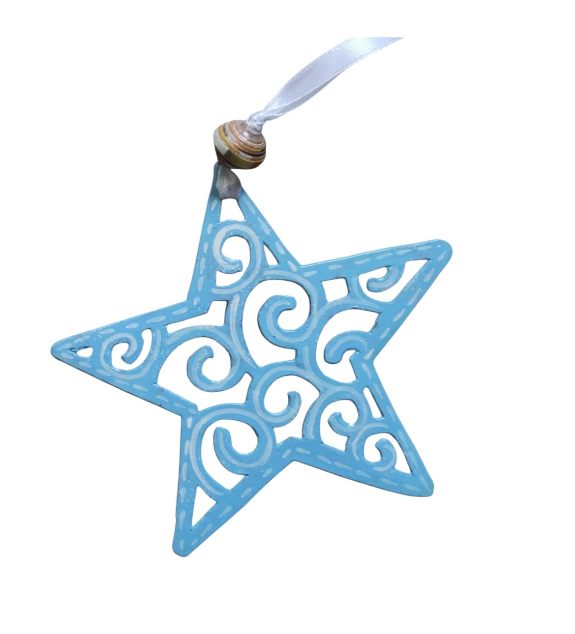 Romario Holiday Star Ornament- Light Blue