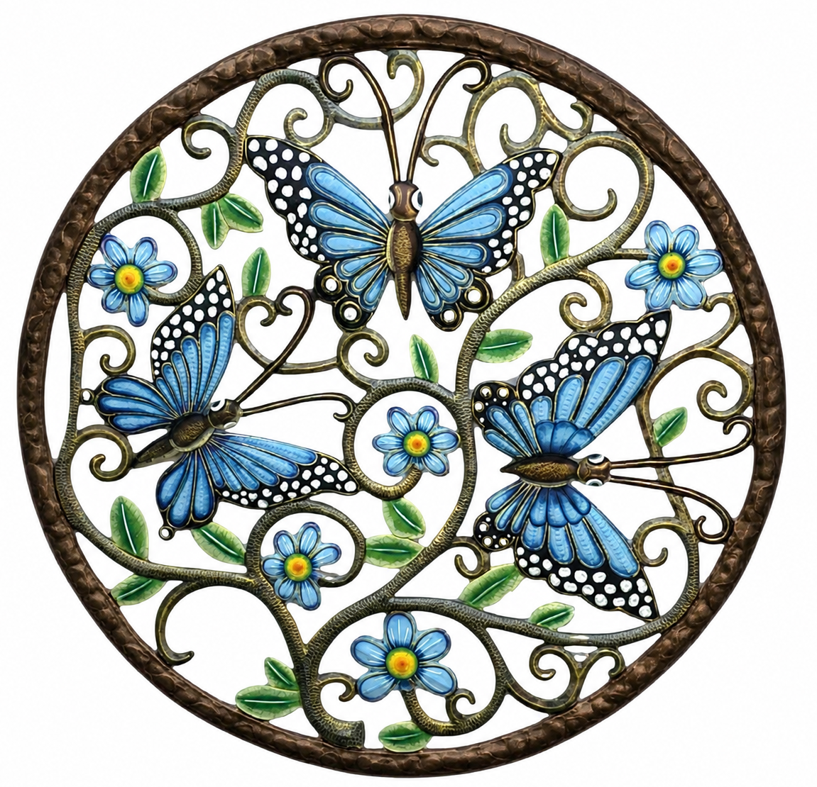 Orilien- Jumbo Circle Bronze Butterflies #2