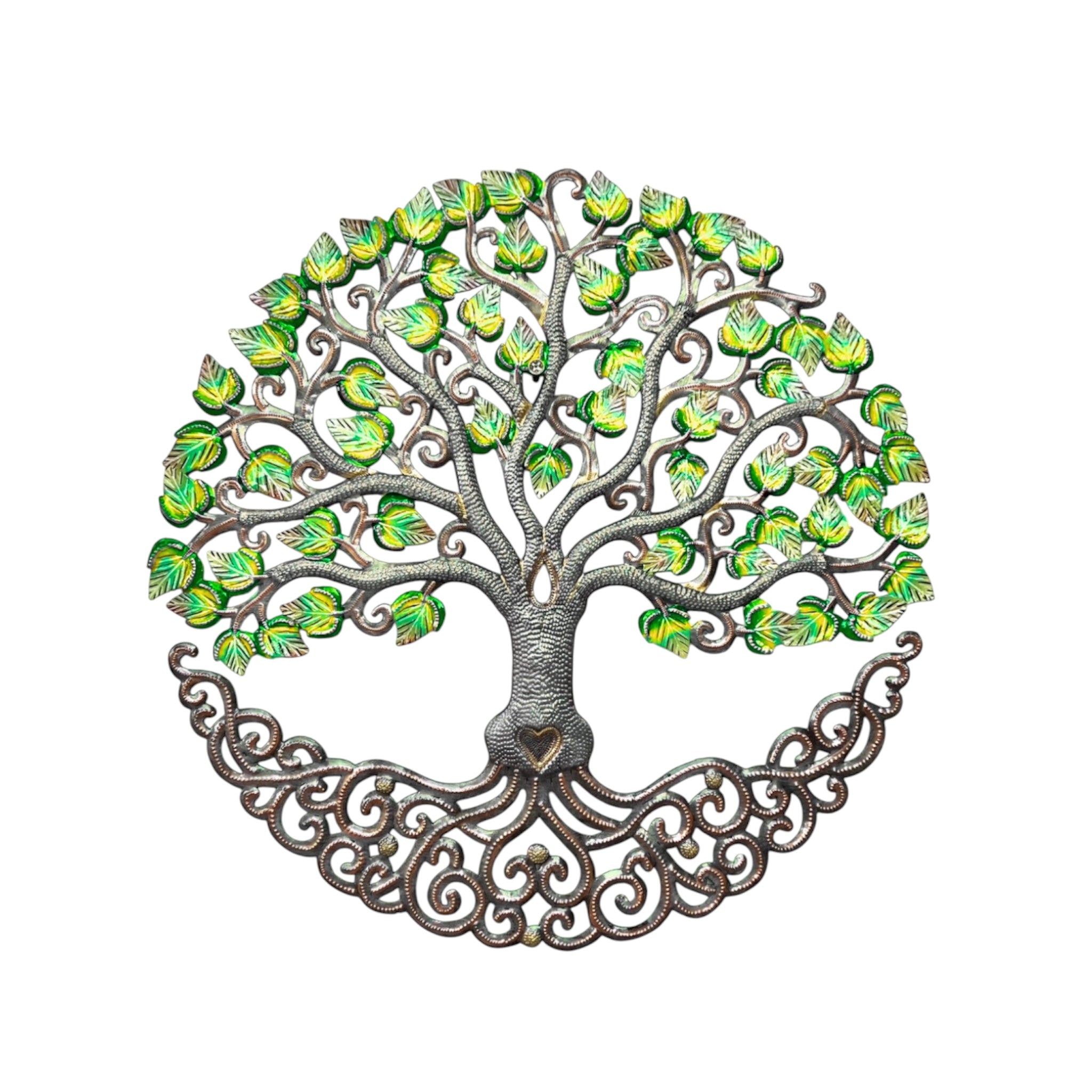 Medium Painted Whimsical Tree- Green