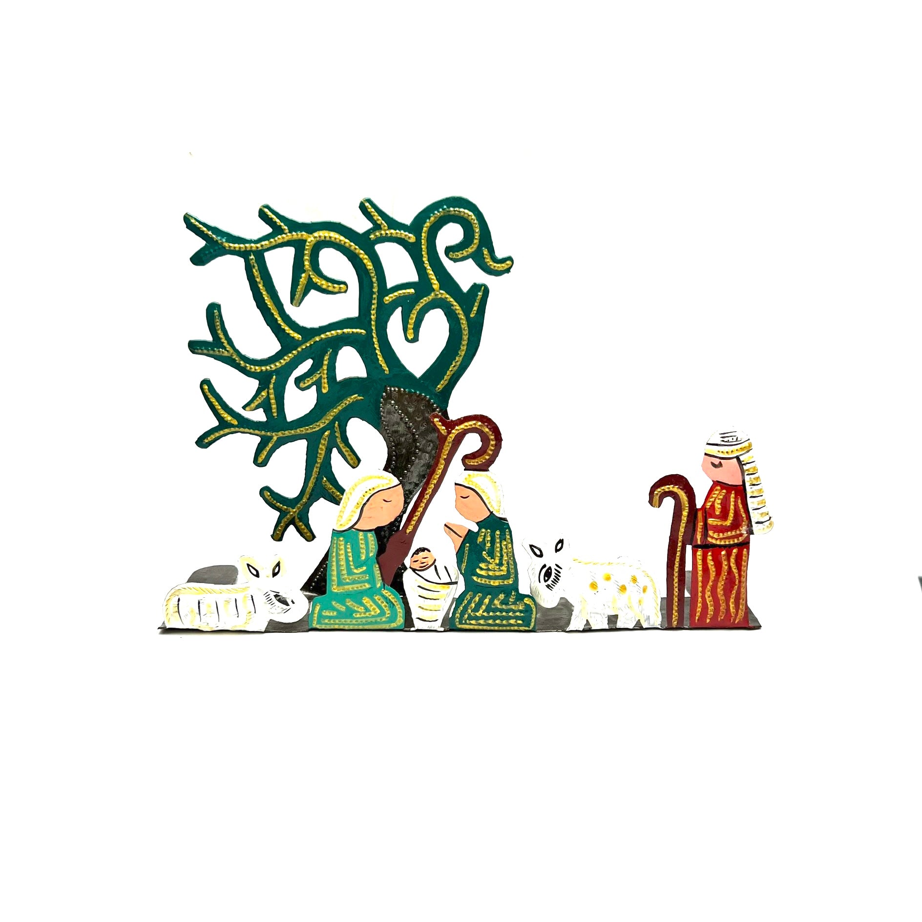 Nativity With Green Tree