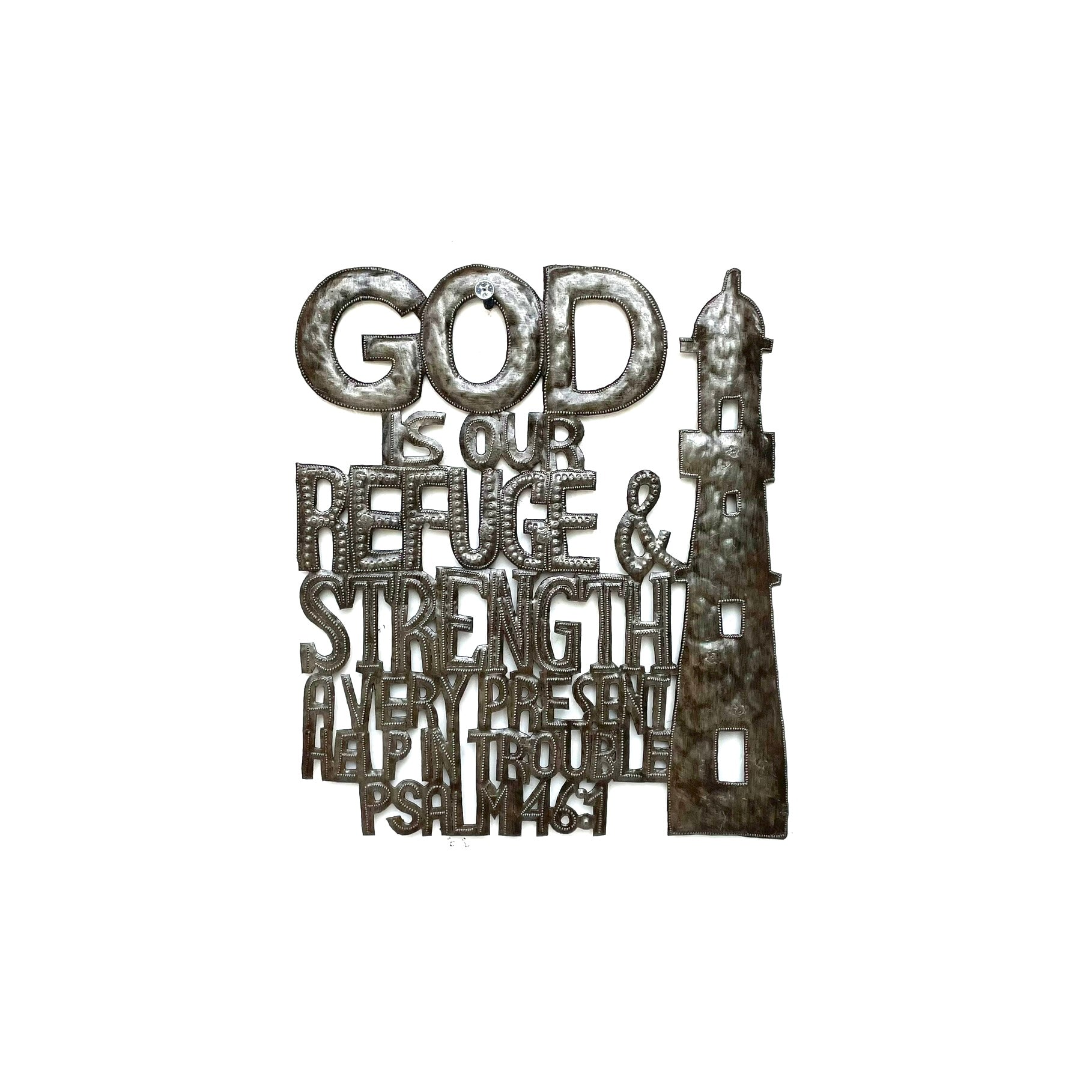 PSALM 46:1 - Verse with Lighthouse