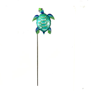 Turquoise Turtle Garden Stake