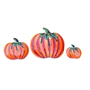 Set Of 3 Standing Pumpkins