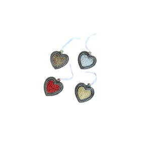 Cireus Set of 4 Glitter Heart