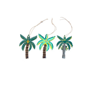 Set of 3 Palm Tree Ornaments