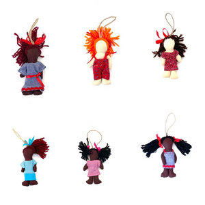 Assorted Doll Ornaments (set of 6)