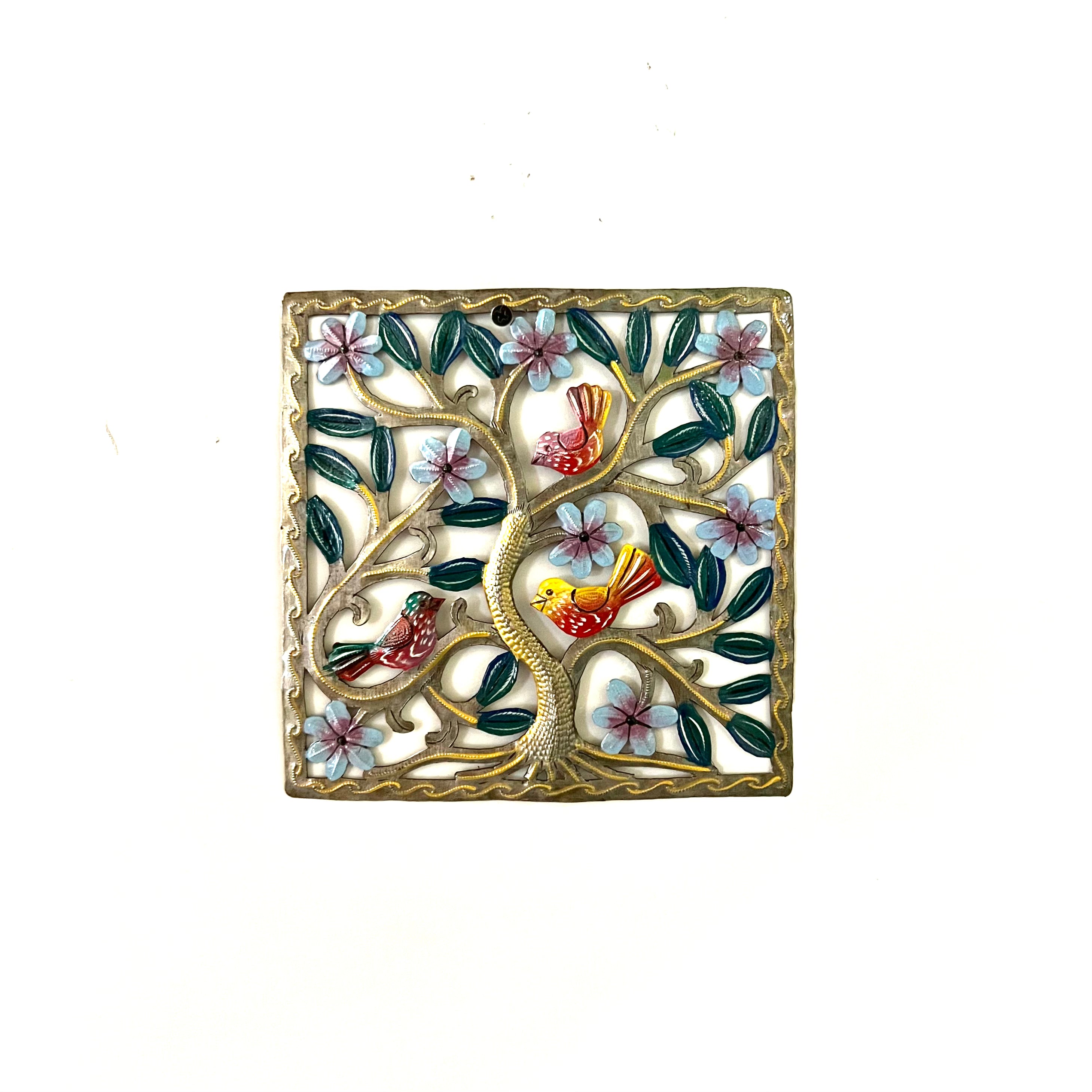 Little Birds and Flowers Square