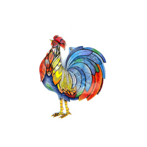 Happy Colorful Rooster