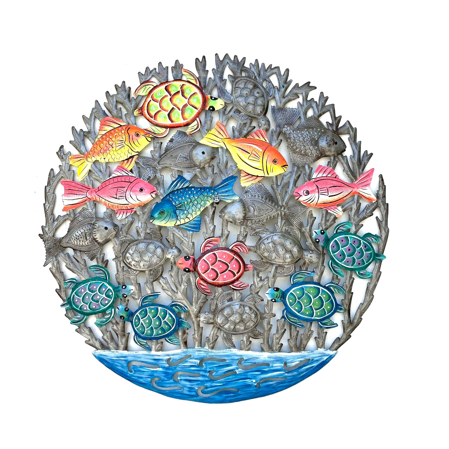 Swimming Turtles and Fish