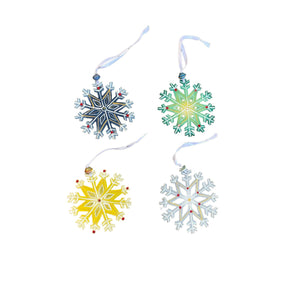 Set of  4 Color Snowflakes
