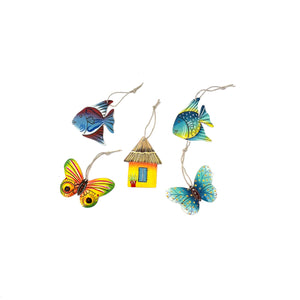 Set Of 5 Summer Ornament