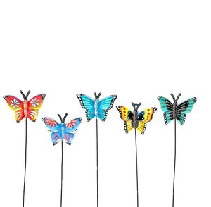Set of 5 Butterfly Garden Stakes