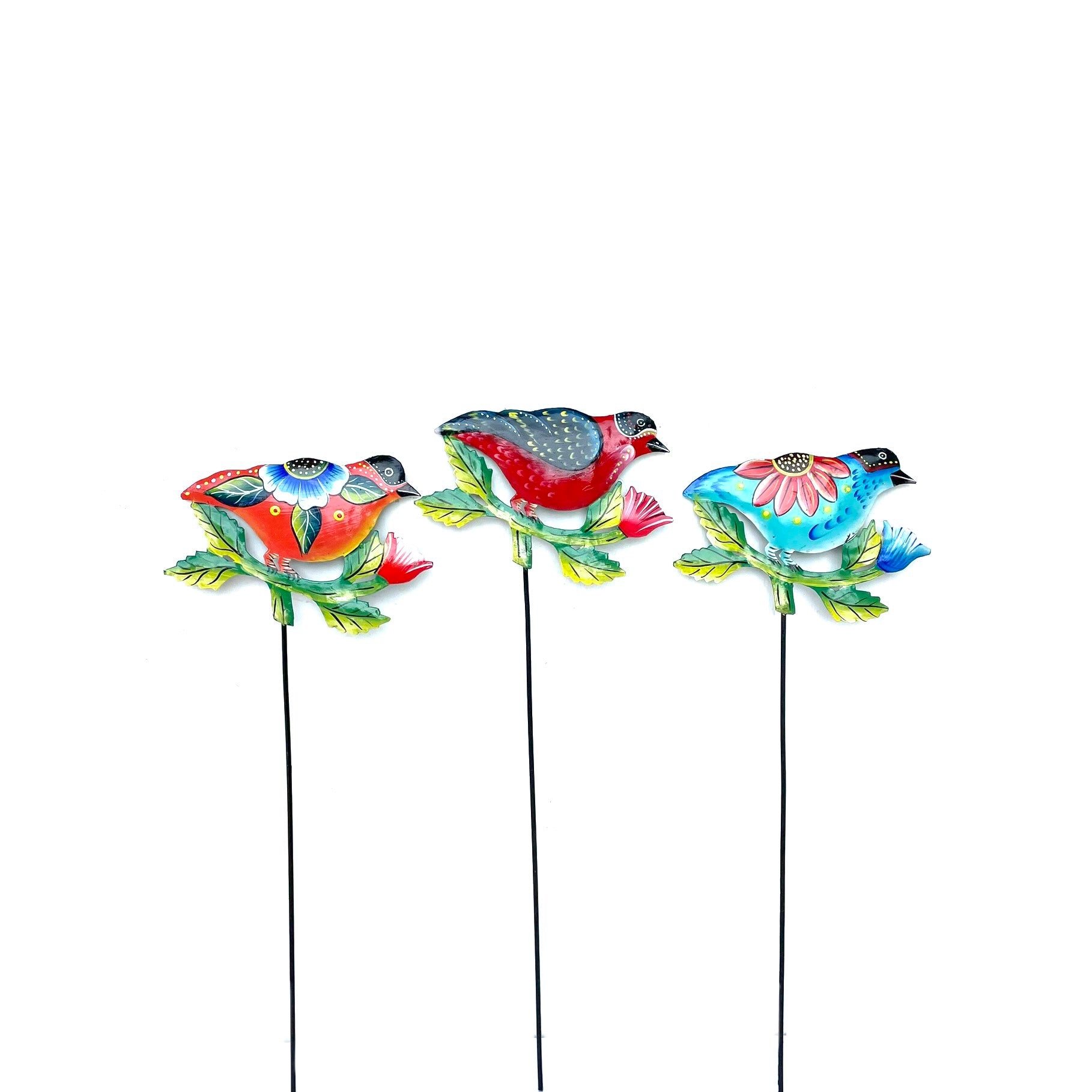 Set of 3 Bird Garden Stakes