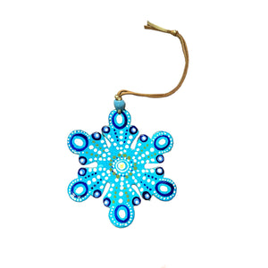 Turquoise Snowflake Ornament