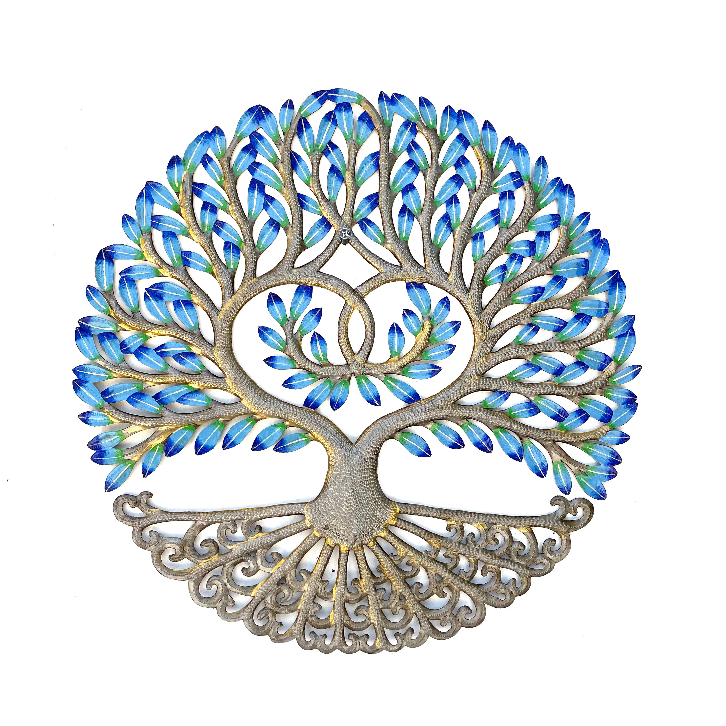 James Electric Blue Heart Tree