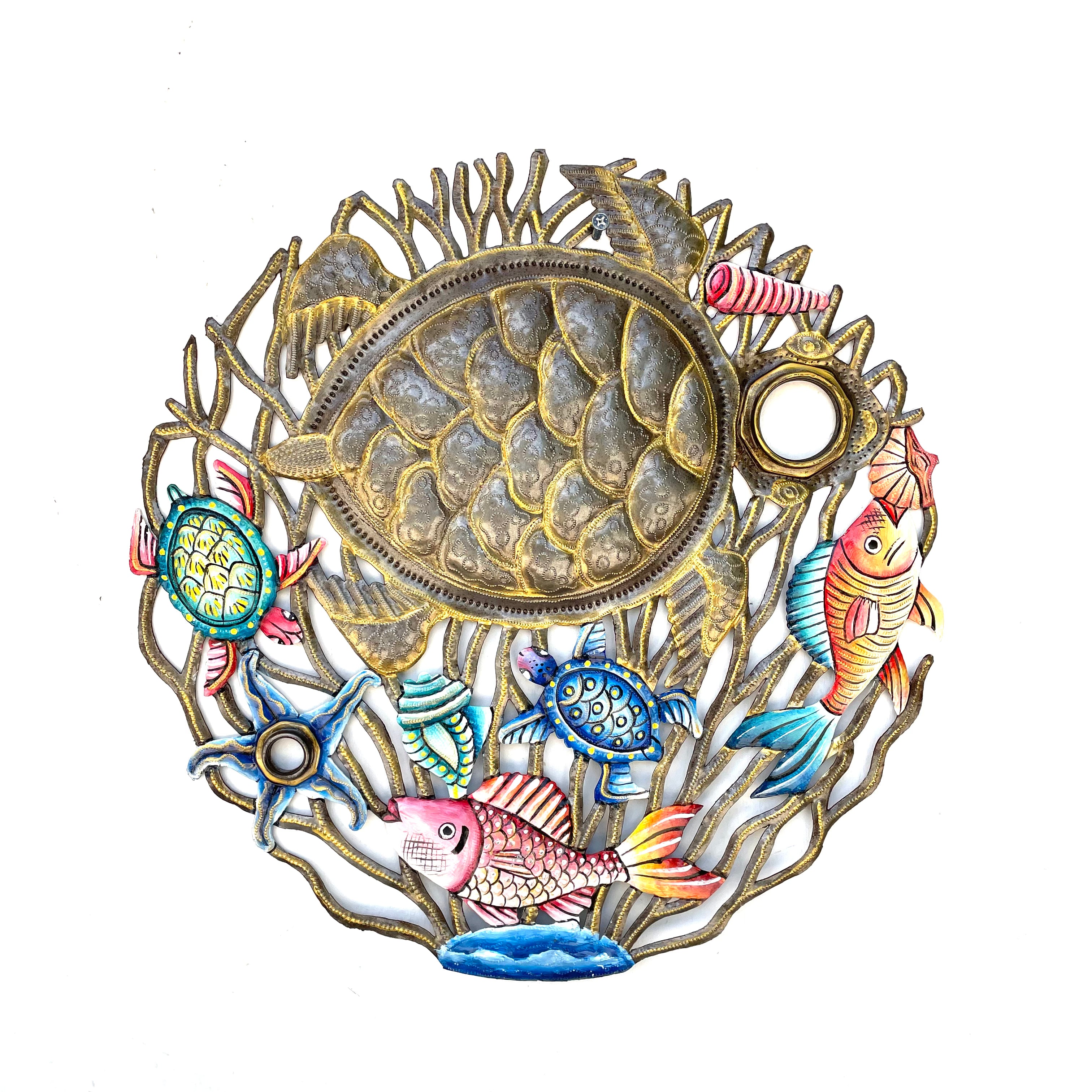 Oil Drum Top Sea Turtle