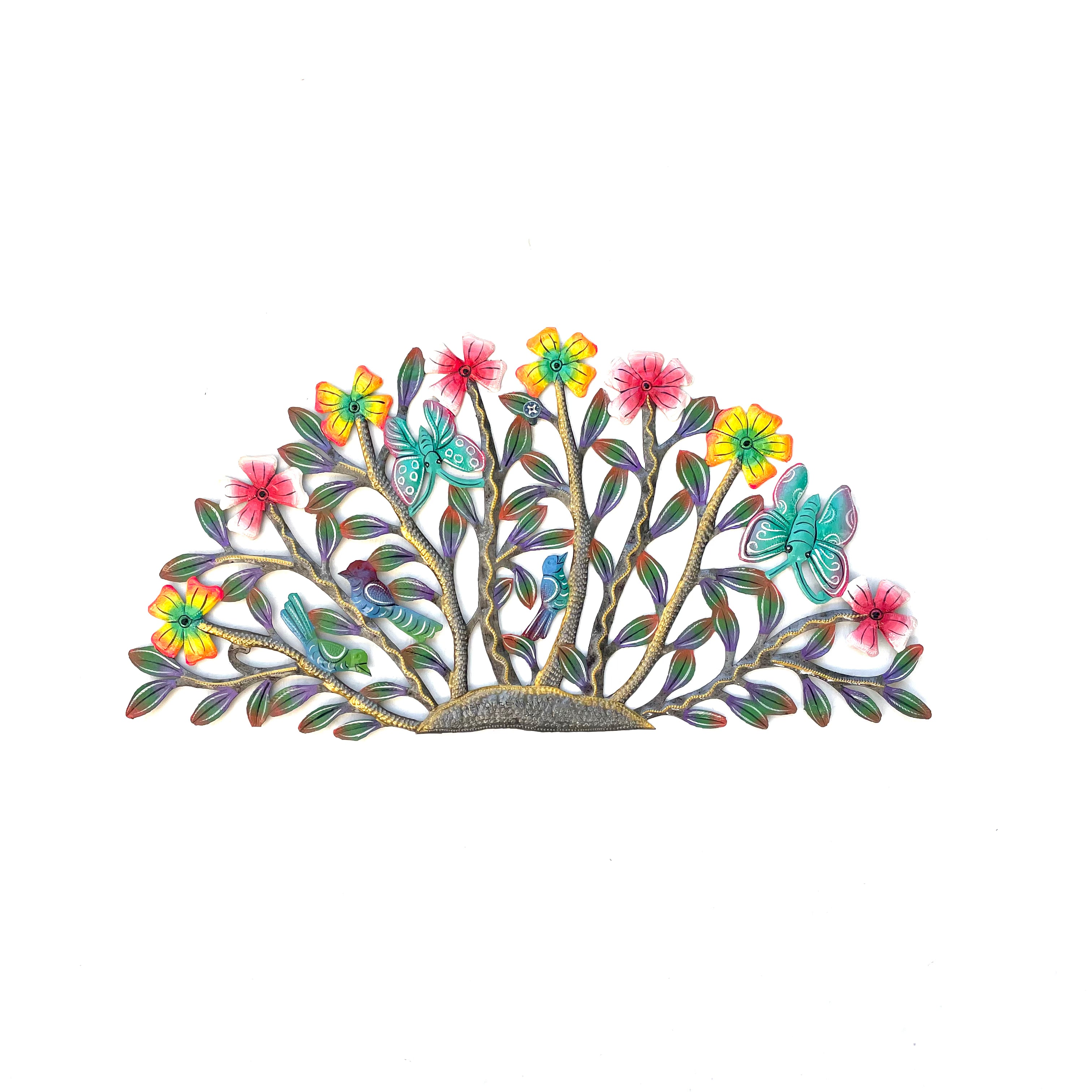 Herby - Half Round Birds with Flowers