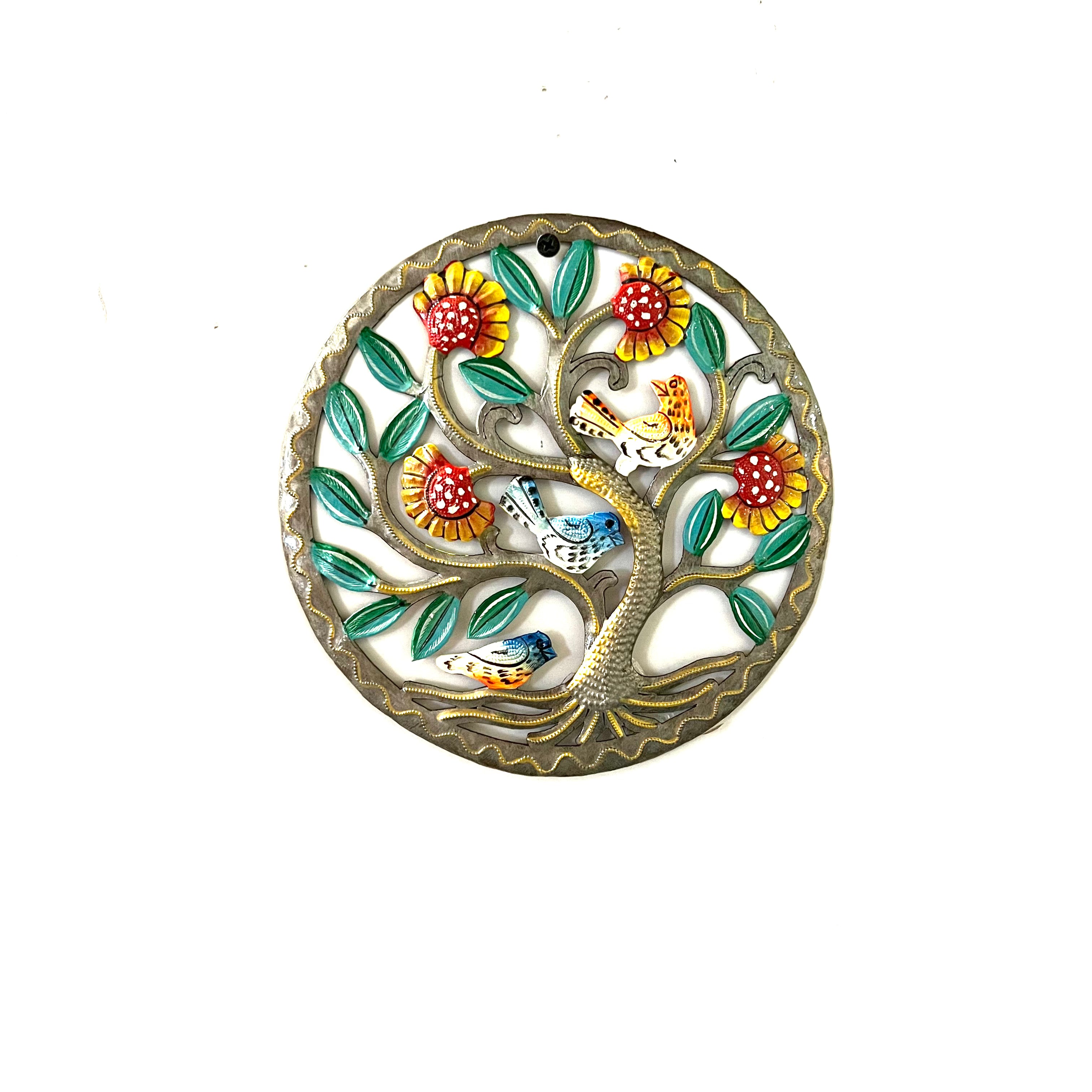 Little Birds and Flowers Round