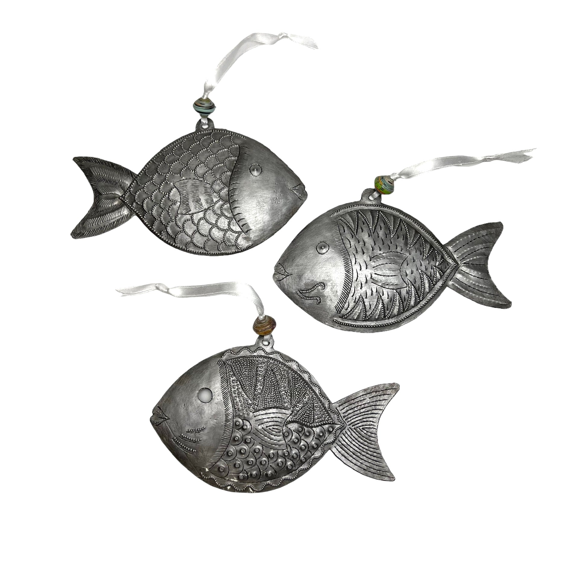 Set Of 3 Fish Ornaments