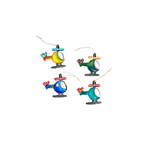Helicopter Ornament (Set of 4)