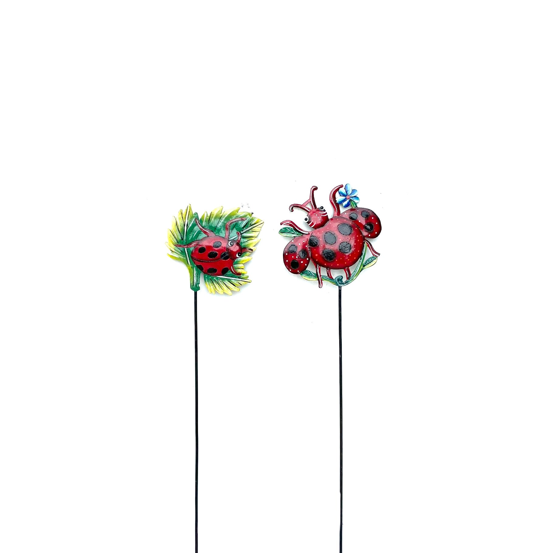 Set of 2 Ladybug Garden Stake