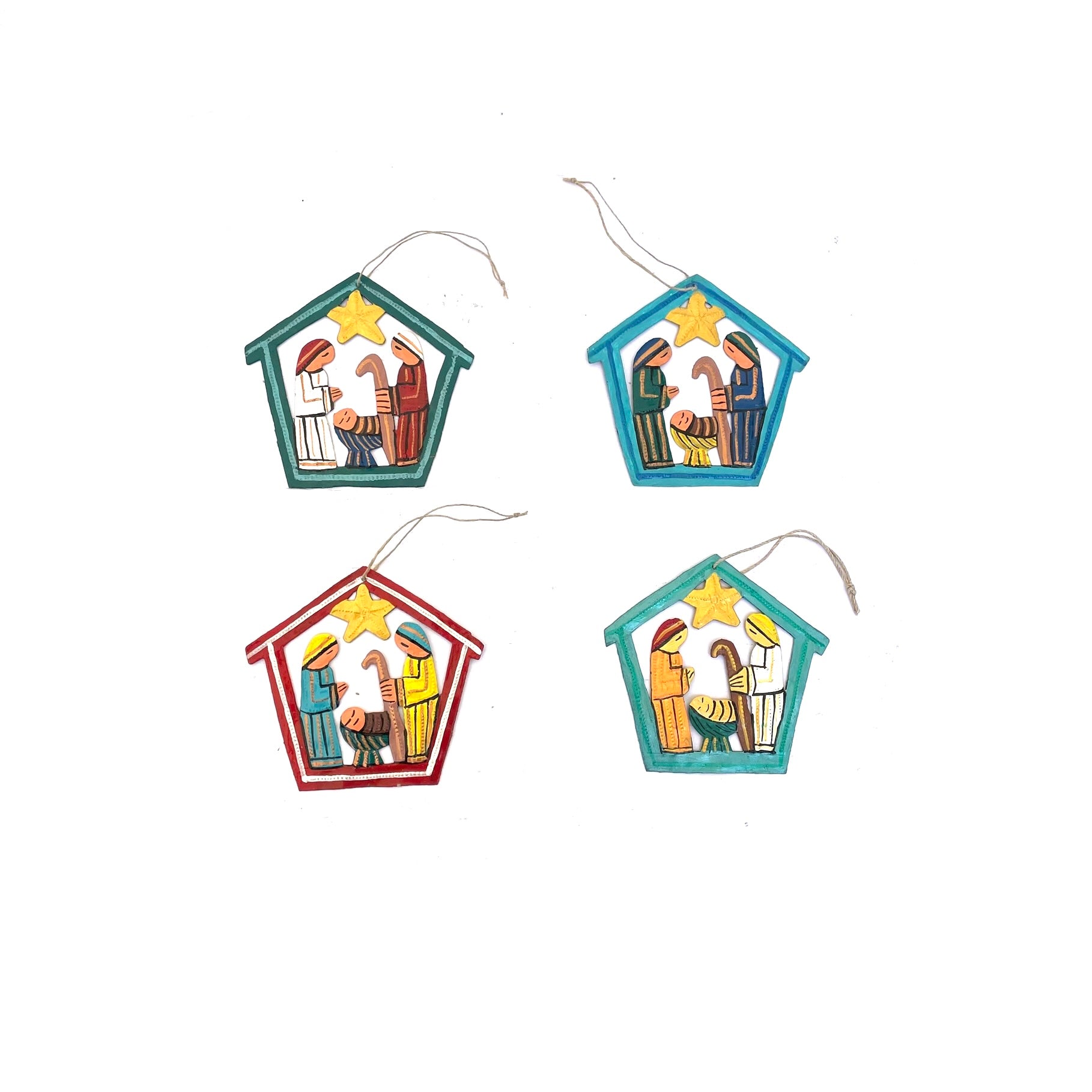 Set of 4 Nativity Ornaments