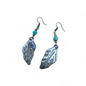 Metal Leaf Earrings