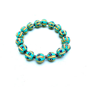 Simple Ceramic Bracelet- Painted Beads