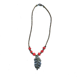 Metal Leaf Necklace