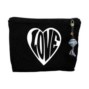 "Love" - Canvas Zipper Bag