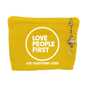 "Love People First" - Canvas Zipper Bag