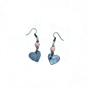 Steel Heart Earrings