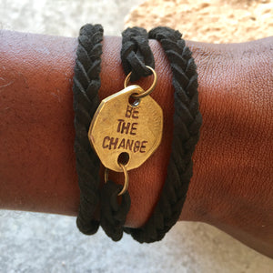 "Be the Change" Wrap Bracelet