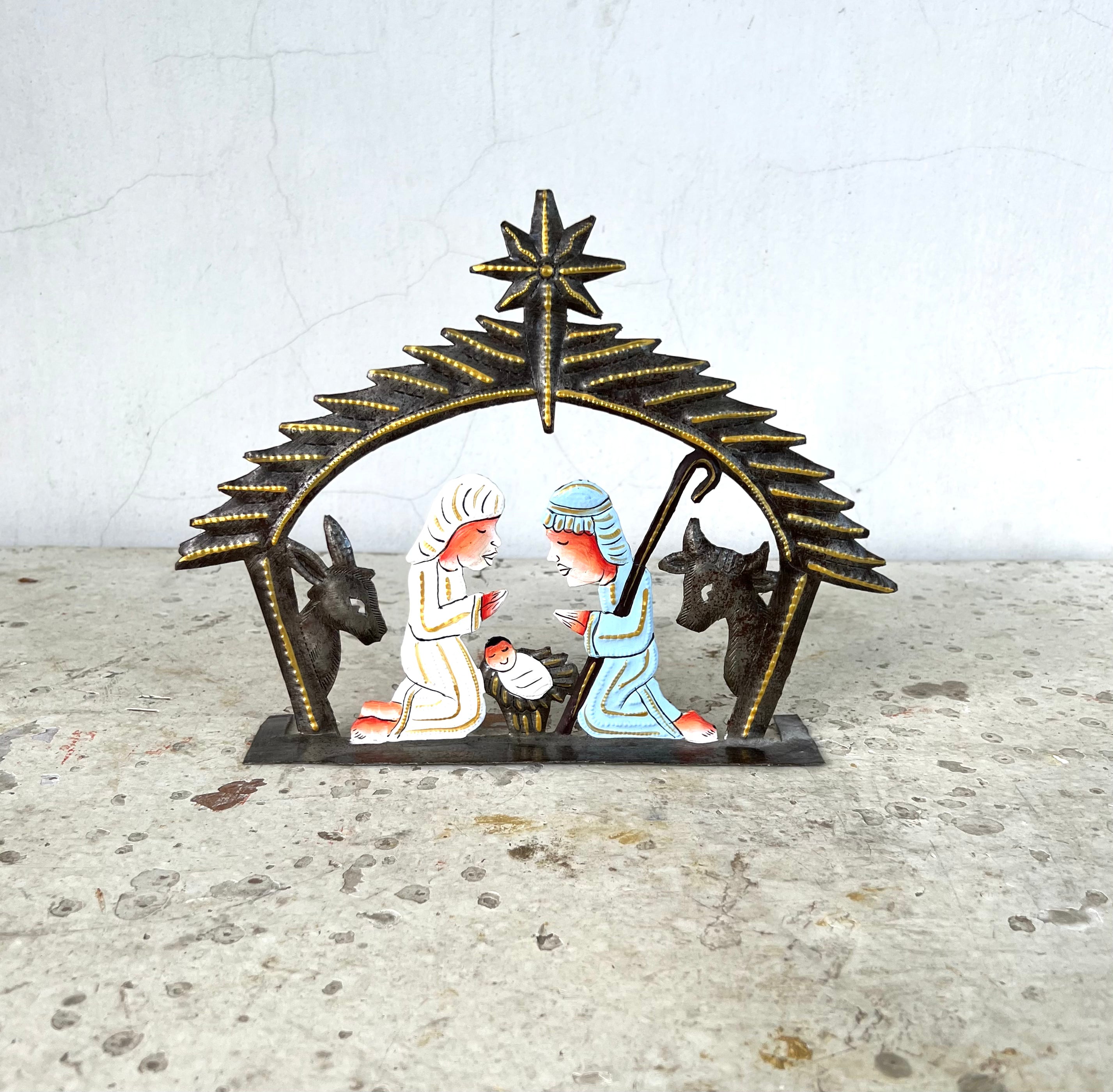 Roodlet Nativity- Pale Blue/ White