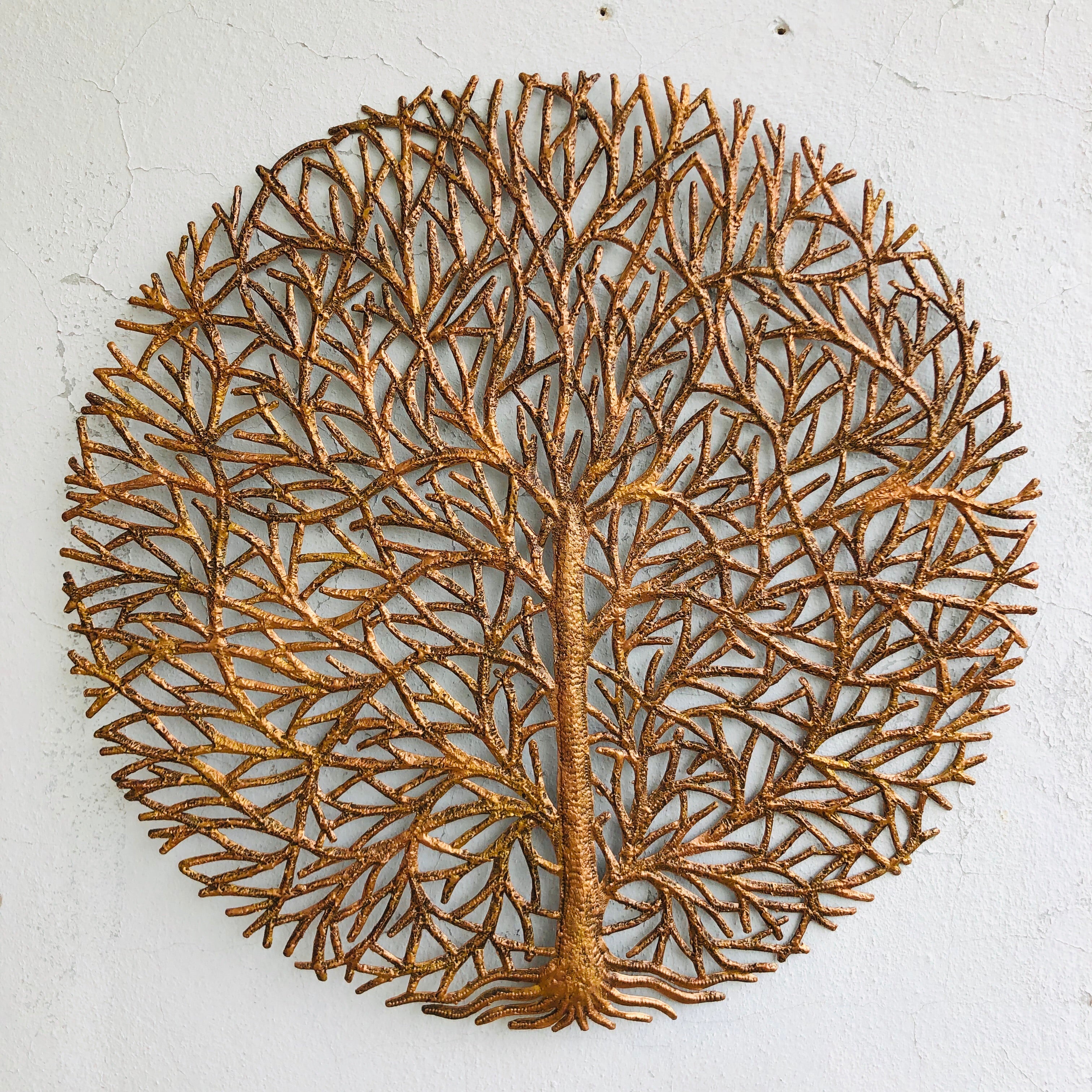 Large Gold Round Tree Statement Wall Hanging