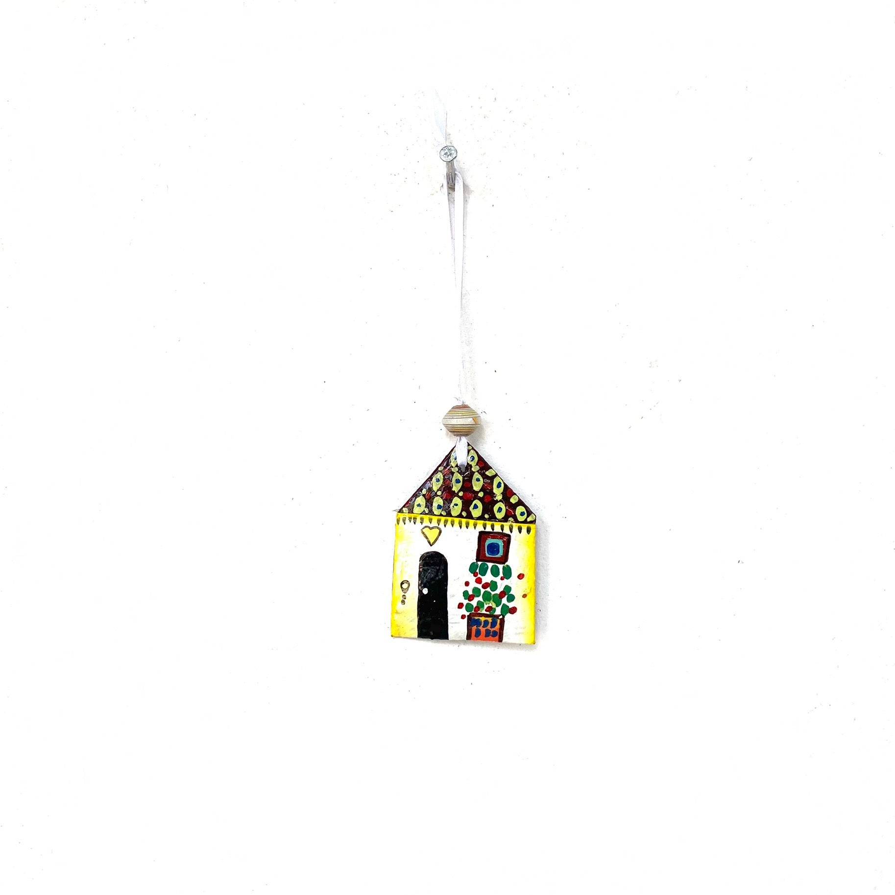 Painted House Ornament (Set of 4)