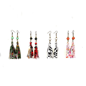 Fabric Tassel Earring