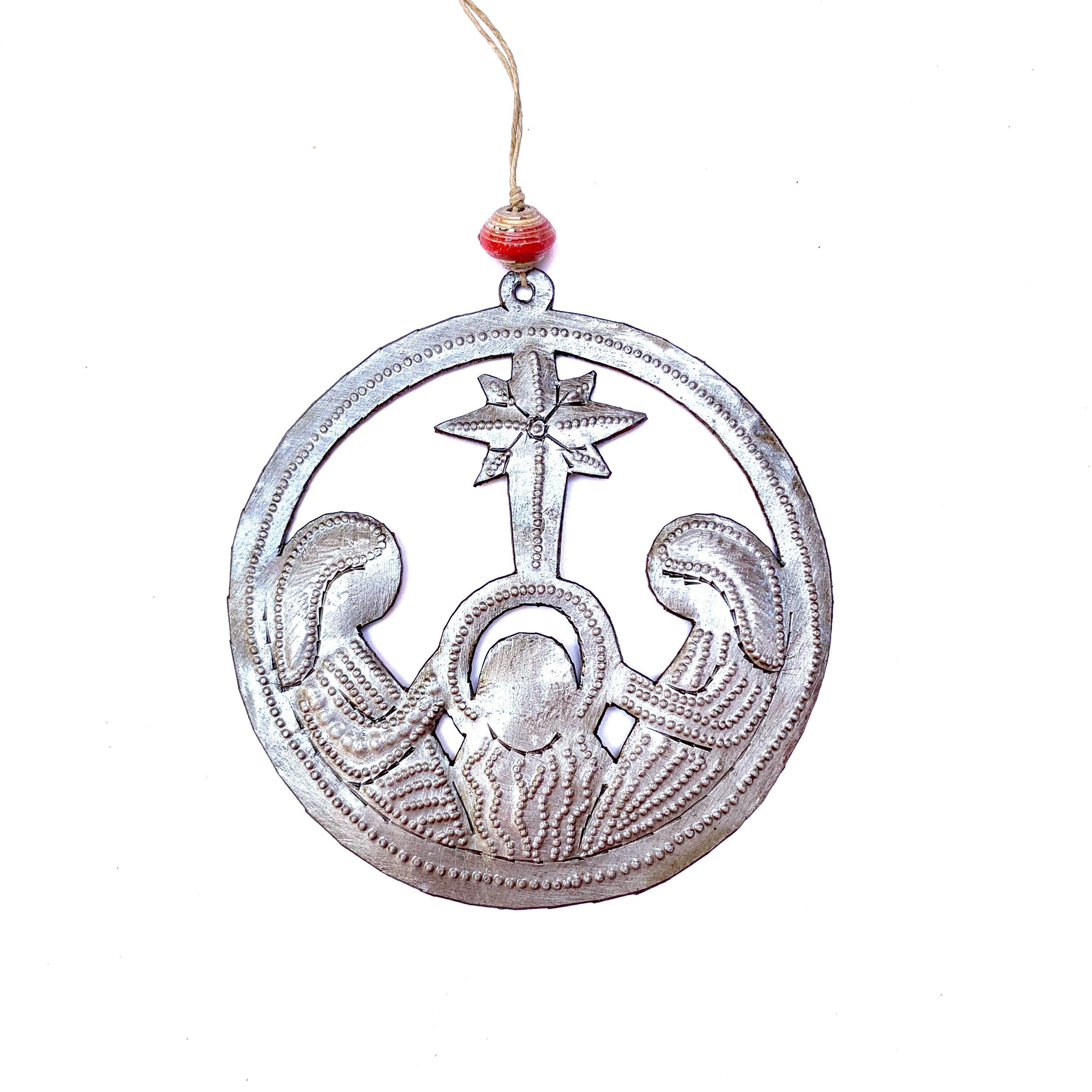 Round Nativity Ornament