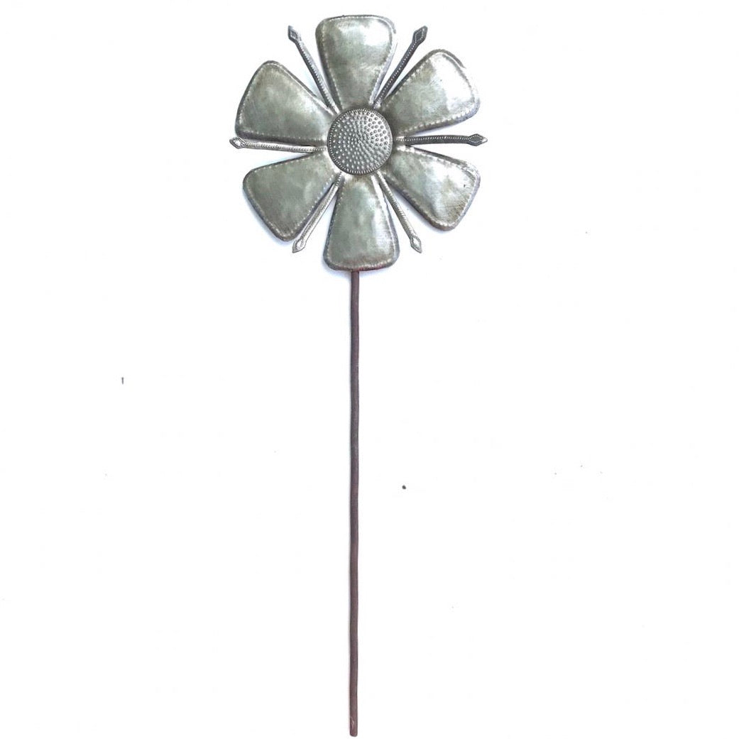 New! Set of 8 Steel Drum Flower Garden Stakes
