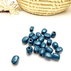 Teal Cylinder Beads