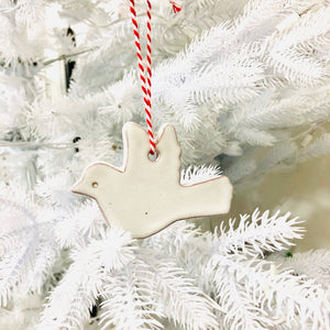 Farmhouse White Ceramic Ornament Set