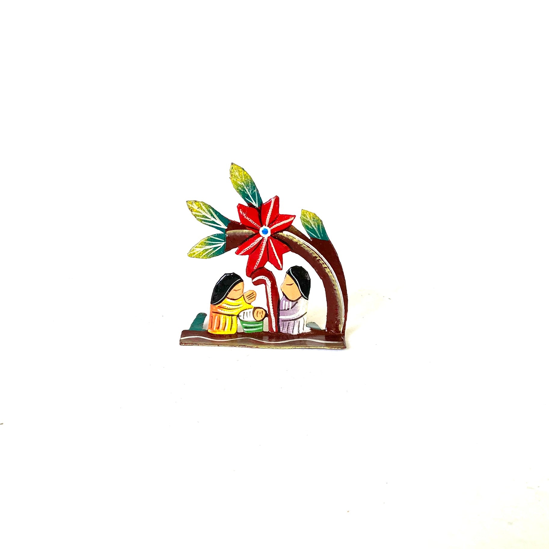 Tiny Nativity Palm Branch  Painted