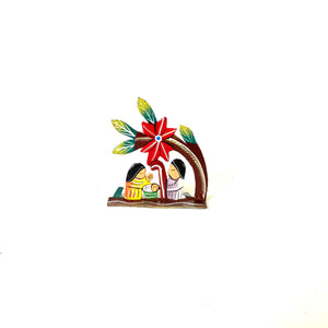 Tiny Nativity Palm Branch  Painted