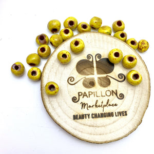 Yellow Speckled Beads