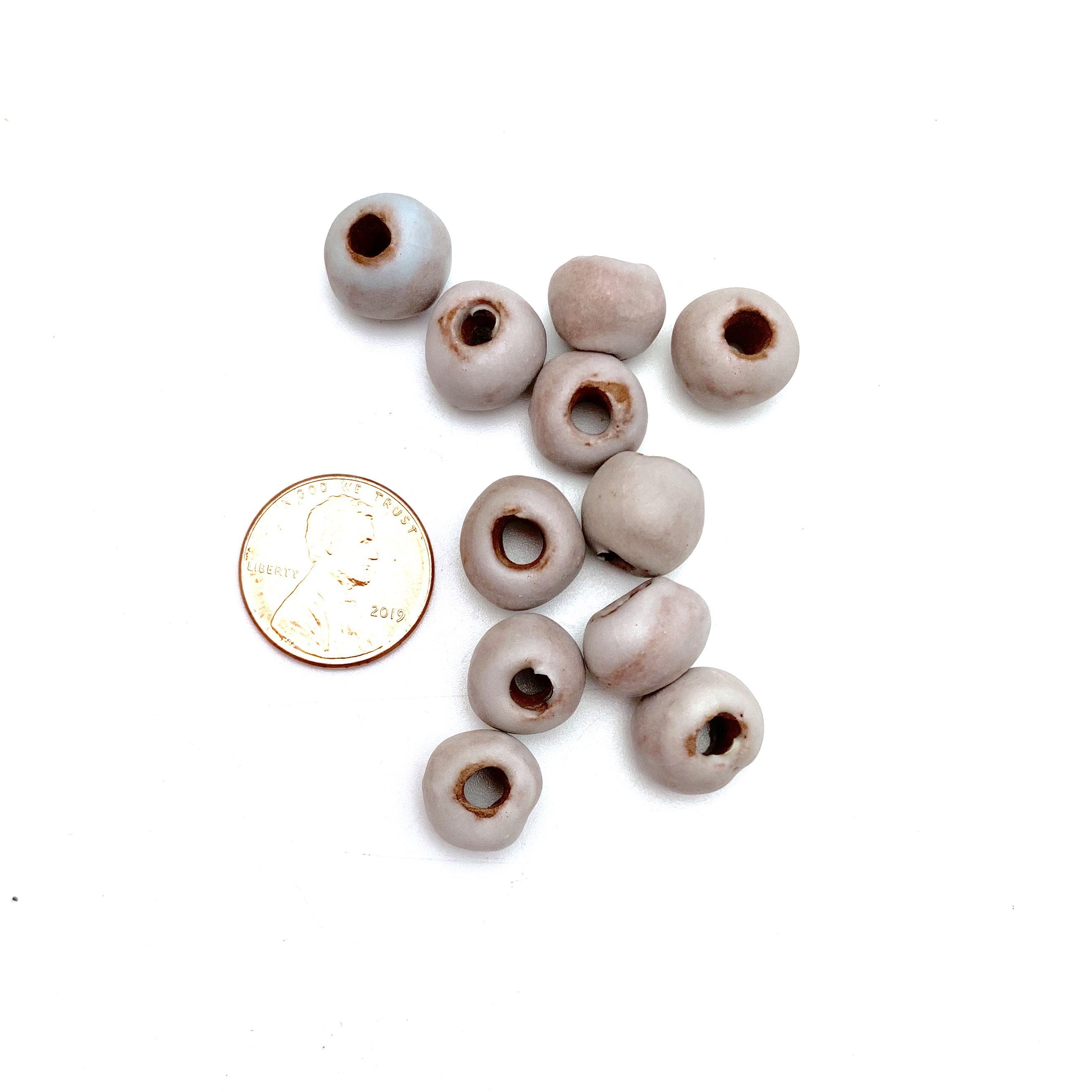 Matte Light Grey Beads