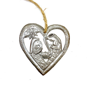 Heart Nativity Ornament