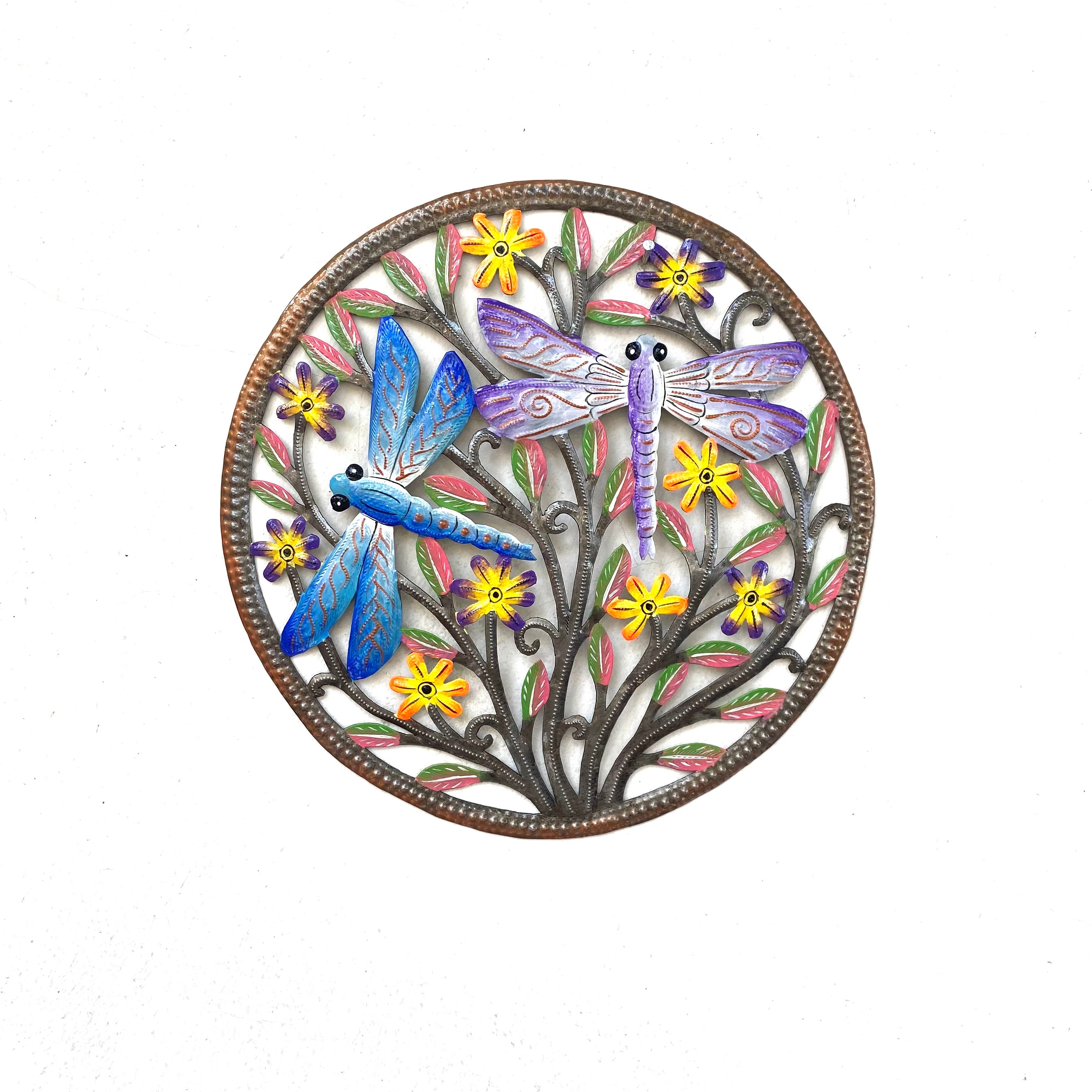 Medium Blue and Purple Dragonflies